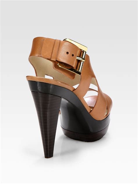 michael kors carla shoes|Carla Leather Platform Sandal .